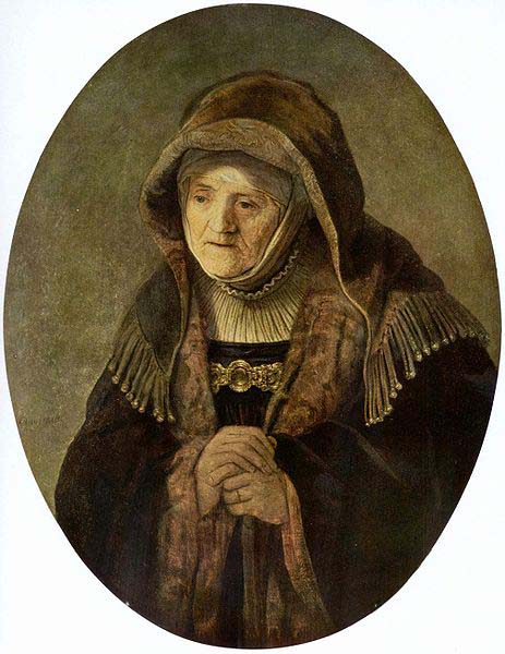 Portrat der Mutter Rembrandts, Oval